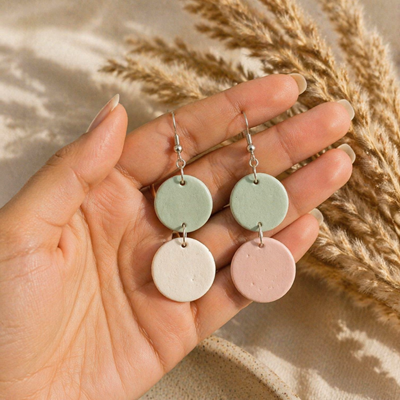 Pastel Duo Clay Earrings